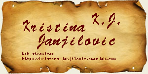 Kristina Janjilović vizit kartica